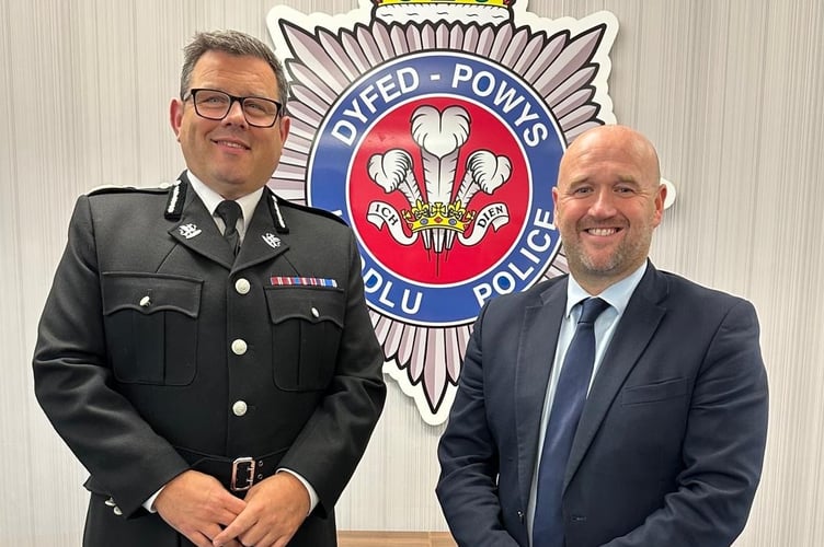 Ifan Charles with Dafydd Llywelyn