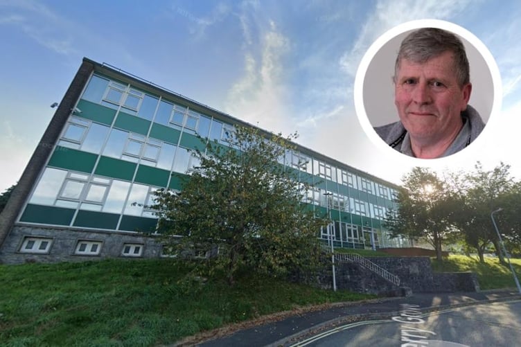 Cherry Grove (Google Street View). Inset: Cllr John Cole (PCC)