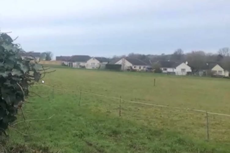South Meadow Homes Ltd wants to build 50 homes, including a 10 per cent affordable housing contribution, on land north of Gibbas Way, Pembroke. Picture: Pembrokeshire County Council webcast.