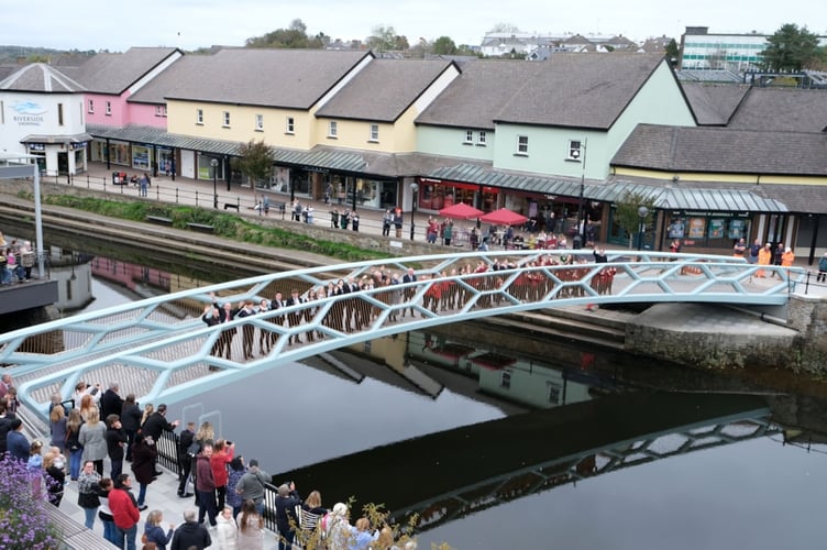 The striking signature bridge replaces the old footbridge and is part of the wider Heart of Pembrokeshire regeneration project for the County Town, including the Western Quayside transformation and the public transport interchange.