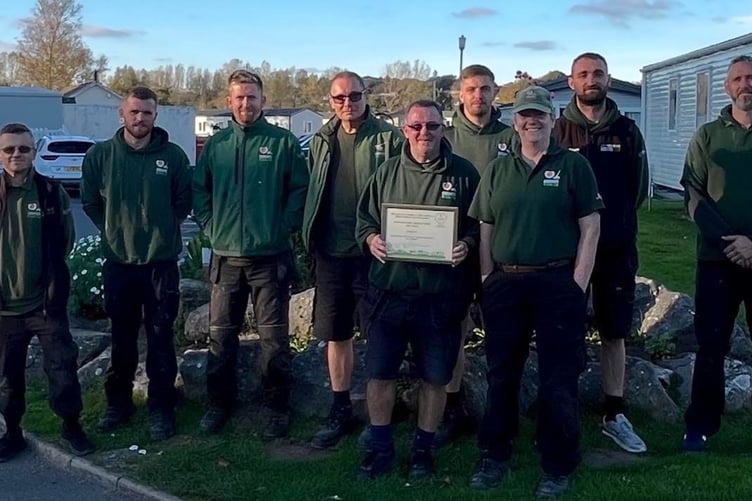 Dale Elms, Grounds and Siting Manager at Kiln Park, Tenby, is “exceptionally proud” of the Haven holiday park’s team after winning Gold Awards in both Tenby in Bloom and Wales in Bloom.