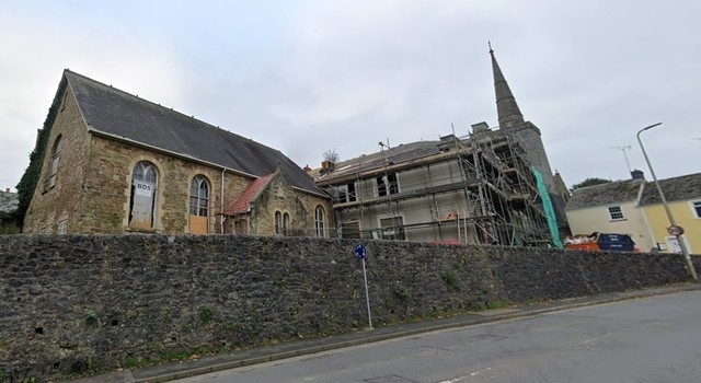 An application for flats at Haverfordwest’s Wesleyan Chapel has been lodged with Pembrokeshire planners. Picture: Google Street View.