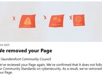 Saundersfoot Council's Facebook page removed