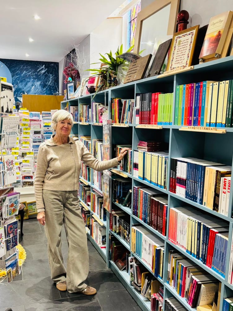 Cas at The Old Chapel bookshop, Tenby