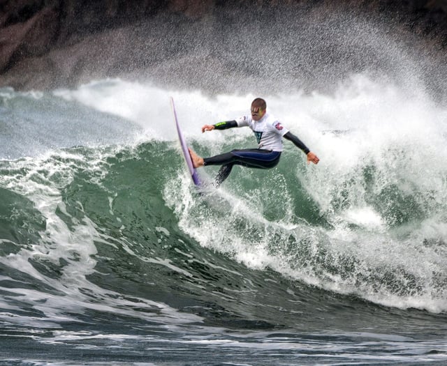 Inclusive tag team surf event at Manorbier bay