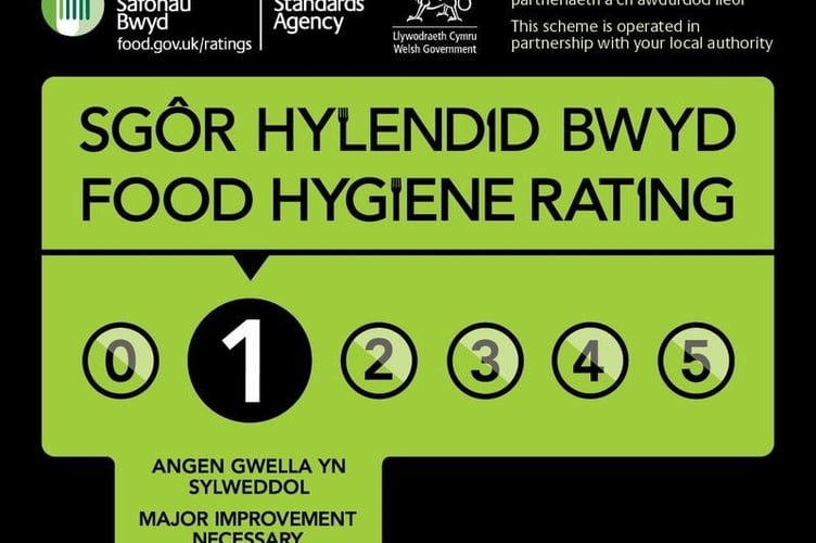 Two Pembrokeshire food businesses have been fined for displaying incorrect food hygiene ratings, leading to convictions and significant penalties in court.
