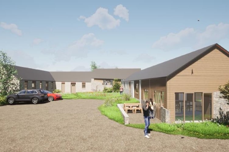 An artist impression of part of the scheme at Upper House, Llandruidion, near Solva. Picture: Huw Griffiths Architects Ltd application to Pembrokeshire Coast National Park.