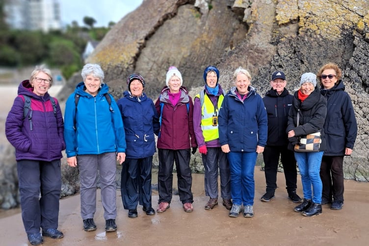 Steps2Health Speedies walkers, pictured by Goscar Rock on Tenby’s North Beach on October 4