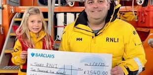 Five-year-old raises £2,500 for Tenby RNLI