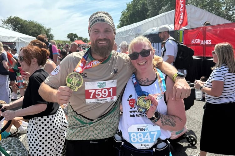 Stephen ‘scouse’ Roberts of Crow Cabs Ltd [located at the Salterns] and his wife Abby have undertaken a series of running challenges throughout the year to raise a magnificent £1,654 for the cause.