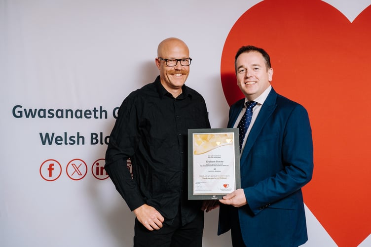 Also recognised was Graham Stacey, who has made a combined 94 donations of platelets and whole blood.