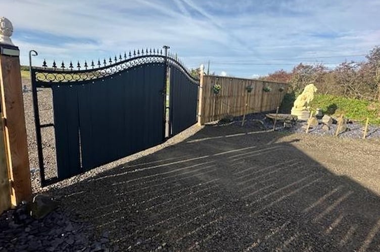 A recent access gate erected at the site. Picture: Hayston Developments & Planning Ltd application to Pembrokeshire County Council.