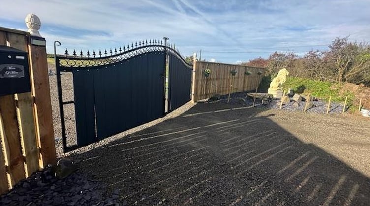 A recent access gate erected at the site. Picture: Hayston Developments & Planning Ltd application to Pembrokeshire County Council.