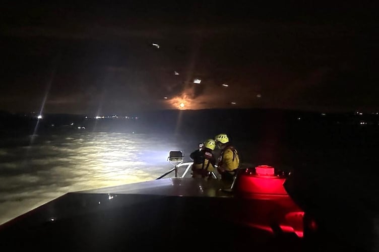 Tenby RNLI crew members were called to assist with a multi agency search for missing and broken down cockle boats. 
