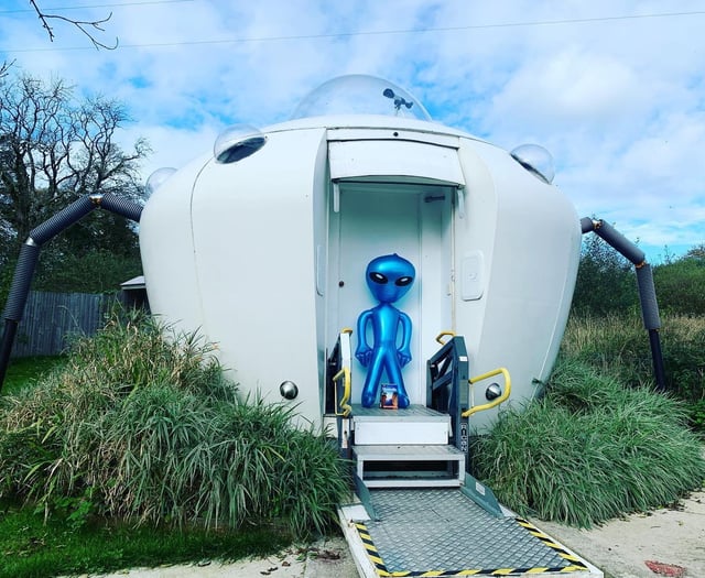 Pembrokeshire's unique UFO glamping pod