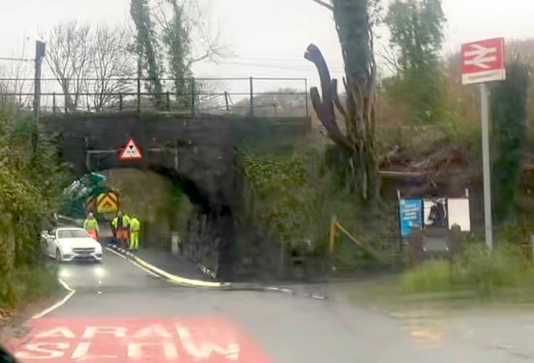 Saundersfoot railway bridge underpass