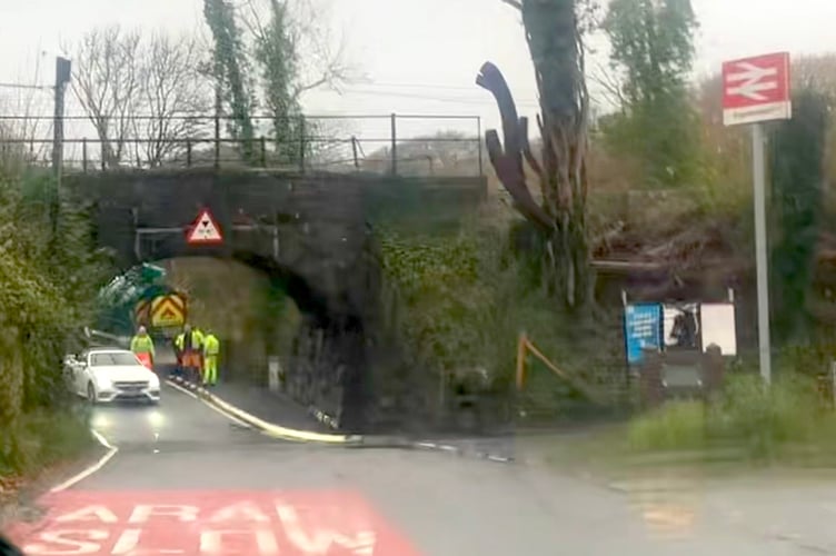 Saundersfoot railway bridge underpass