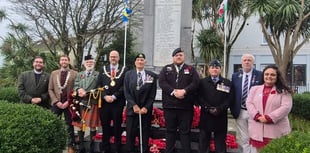 Tenby honours heroes with Armistice Day wreath-laying