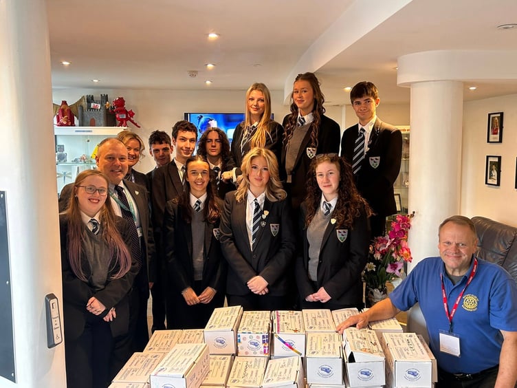 Once again, Greenhill School showed incredible generosity and community spirit, towards Saundersfoot Rotary's shoebox appeal.