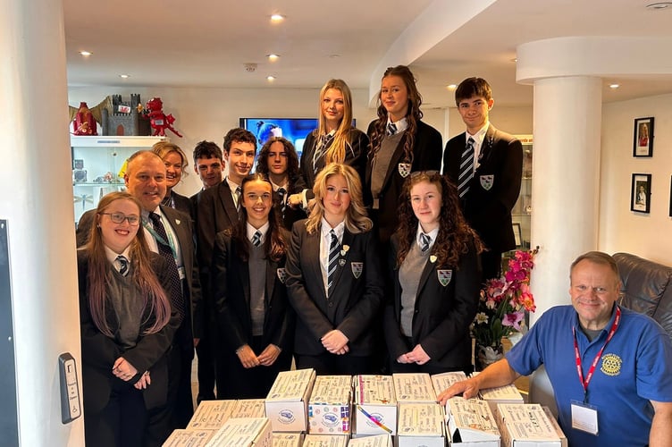 Once again, Greenhill School showed incredible generosity and community spirit, towards Saundersfoot Rotary's shoebox appeal.