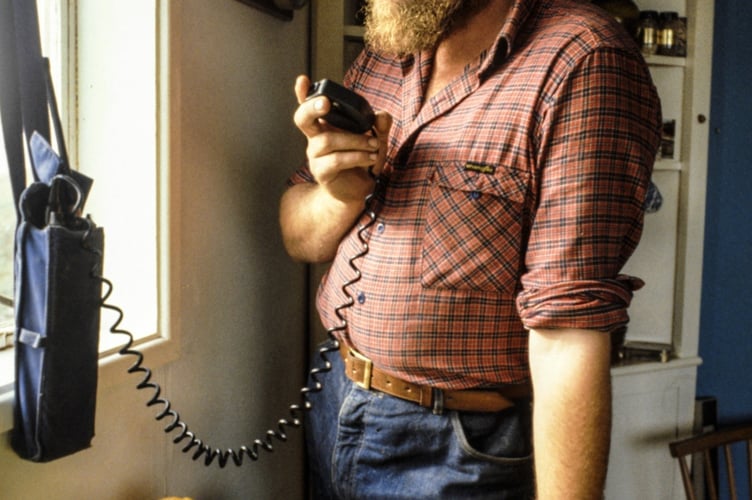 Mike Alexander on Skomer in 1979 - credit Peoples’ Collection Wales.  