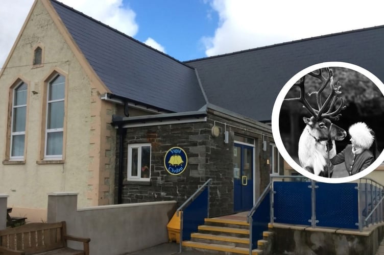 A special event is being held at Ysgol Clydau, under a potential threat of closure. Pictures: Ysgol Clydau/Welsh reindeer retreat.