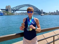 Tenby's Stephanie Waring clinches triathlon sprint gold in Australia