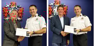'Long Service' awards honour Tenby firefighters