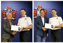 'Long Service' awards honour Tenby firefighters