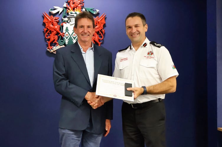 Watch Manager Jeremy Lees of Tenby Fire Station