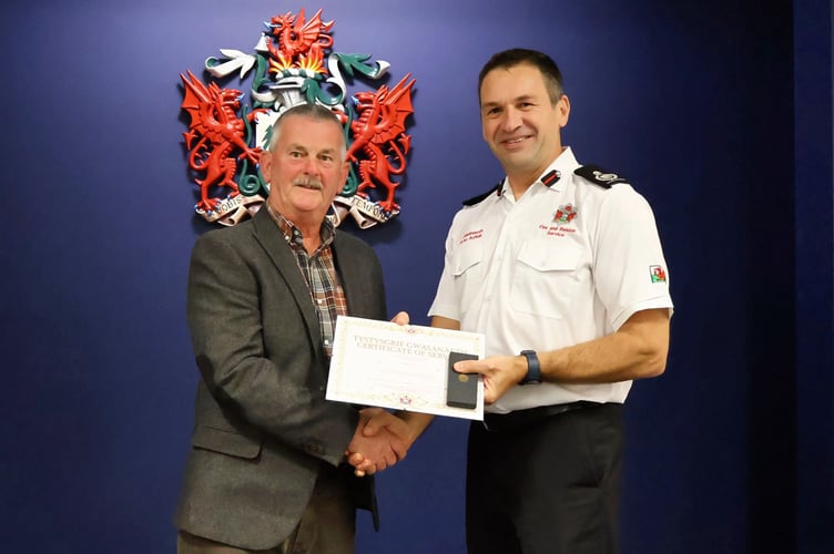 Firefighter Peter Lewis from Tenby Fire Station