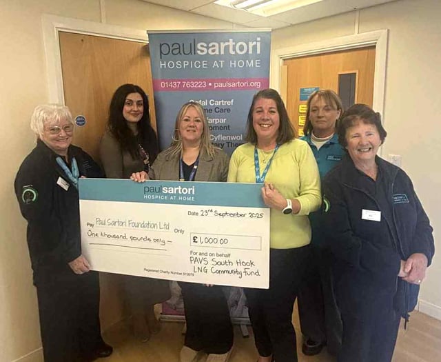 Paul Sartori Hospice uniform donation