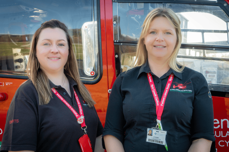 Wales Air Ambulance Patient liaison nurses Hayley and Jo
