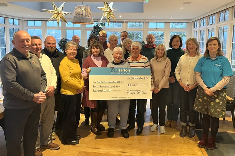 A charity event at Trefloyne Manor Golf Club successfully raised £4,400 for the Paul Sartori Foundation, surpassing the expectations of organiser Julie Llama.