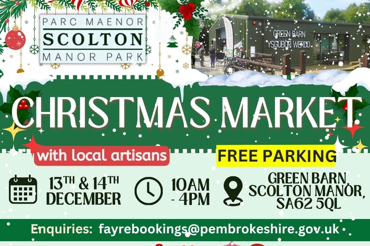 Christmas Market Scolton Manor poster