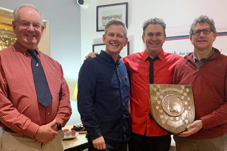 Bill Dowell, Howard Yeates, Dan Jackson, and Julian Cumpsty, celebrated the success of the 2025 revival of Redwing racing