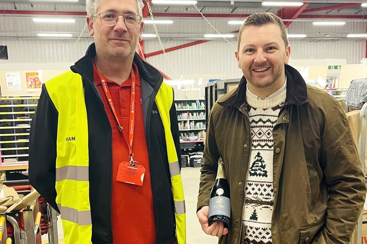 Samuel Kurtz, Member of the Senedd for Carmarthen West and South Pembrokeshire visited the Royal Mail Delivery Office in Narberth