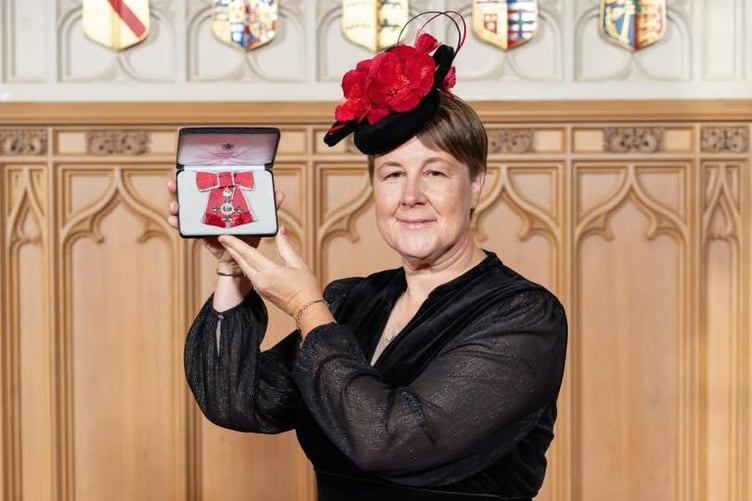 Anwen Butten received her MBE at Windsor Castle