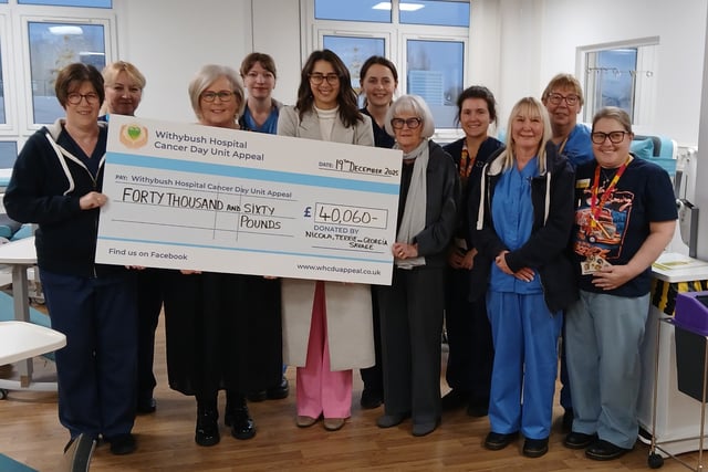 Family's £40,060 tribute to Withybush cancer unit
