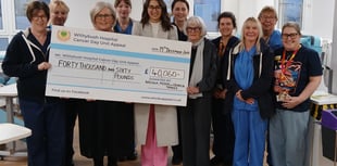 Family's £40,060 tribute to Withybush cancer unit