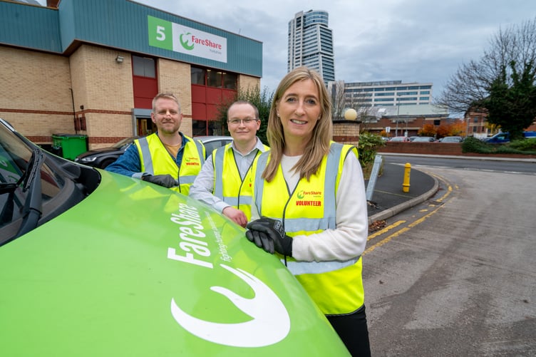 5 November 2025.
Yorkshire Building Society is partnering with food redistribution charity FareShare as its until June 2026, aiming to raise £1million to support the charityâs Building Skills for the Future employment programme to help 2,500 people enter the world of work.
Members of the Society's executive committee are seen at the FareShare depot in Leeds.