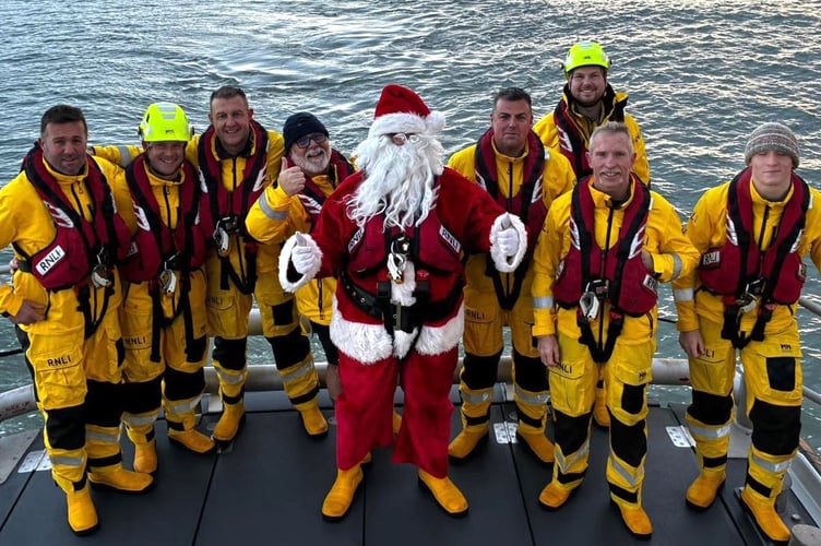 Tenby RNLI and Santa