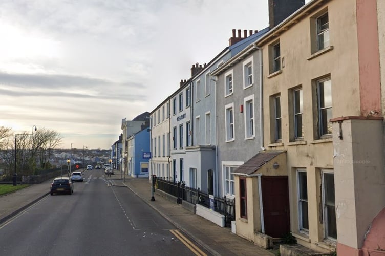 Mr S Sahin and Miss S Ahmed seek permission for a change of use of Grade-II-listed 20 Hamilton Terrace, Milford Haven. Picture: Google Street View.
