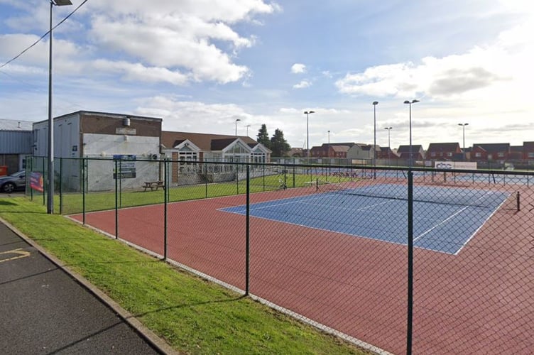 Tennis courts at Llanelli Tennis and Squash Club, which is hoping to buid two padel courts (Google Maps and free for use for all wire partners) 