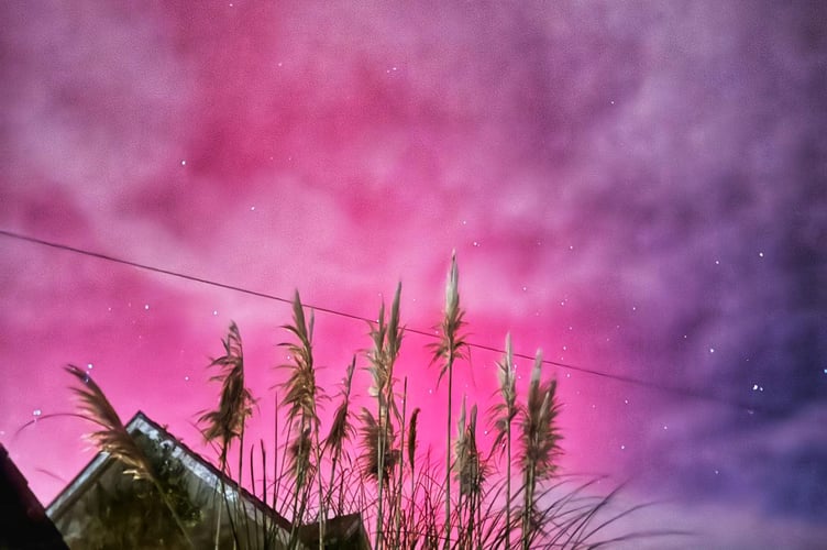 Hues of green, red, pink and purple lit up the skies above Stepaside