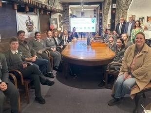 Ysgol Greenhill students' partnership with businesses praised