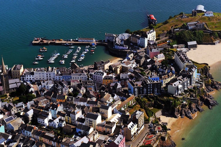 Tenby aerial view
