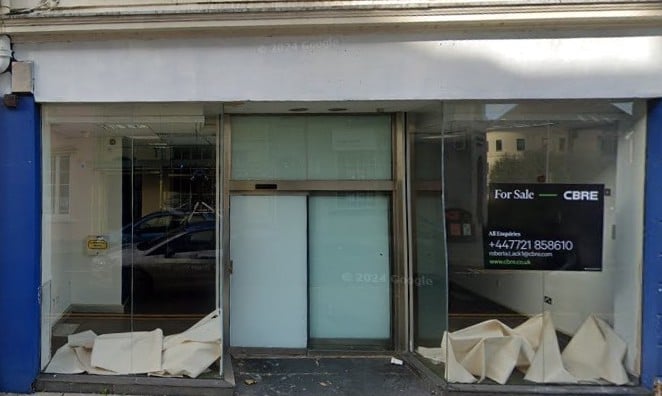 The former Halifax bank at Grade-II-listed 10 Victoria Place, in Haverfordwest’s conservation area. Picture: Google Street View.