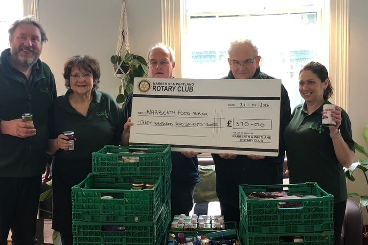 Narberth Food Bank donation