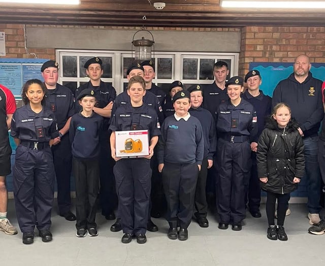 Tenby Cadets receive AED donation